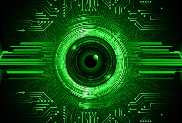 eye cyber circuit future technology concept background