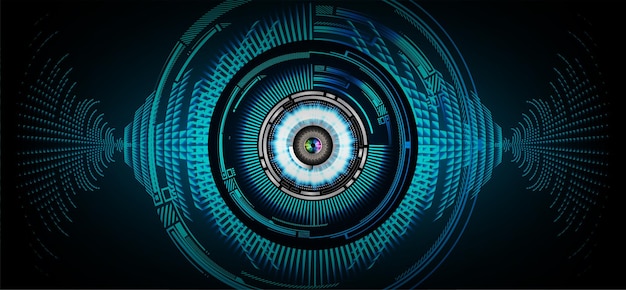 глаз кибер схема будущего технологии концепция фон