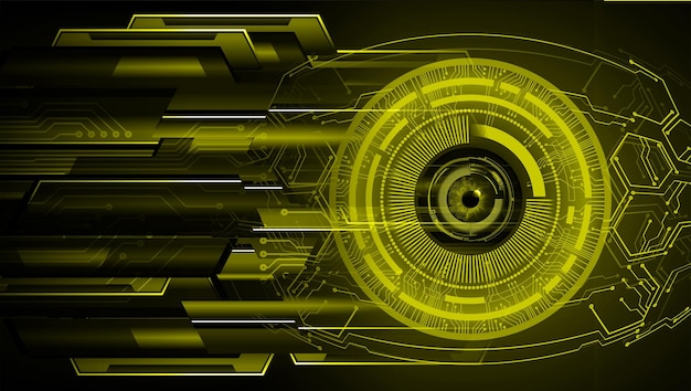 eye cyber circuit future technology concept background