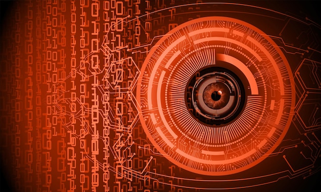 Vector eye cyber circuit future technology concept background