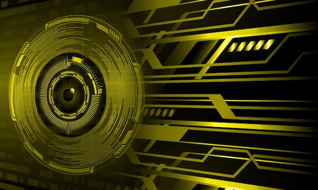 eye cyber circuit future technology concept background