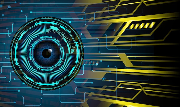 eye cyber circuit future technology concept background