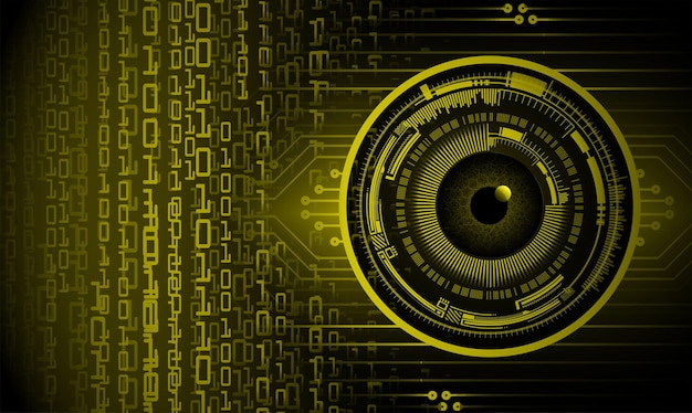 Eye cyber circuit future technology concept background