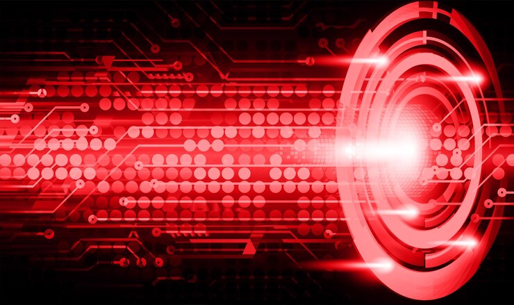 Vector eye cyber circuit future technology concept background