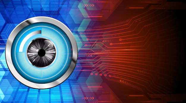 Eye cyber circuit future technology concept background