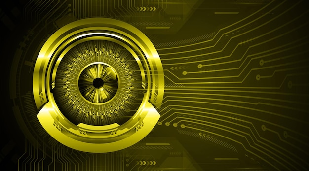 eye cyber circuit future technology concept background