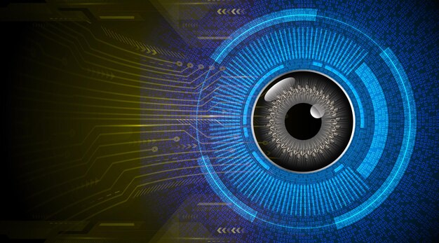 eye cyber circuit future technology concept background