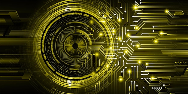 eye cyber circuit future technology concept background