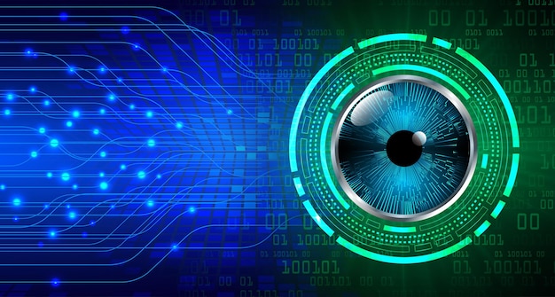 eye cyber circuit future technology concept background