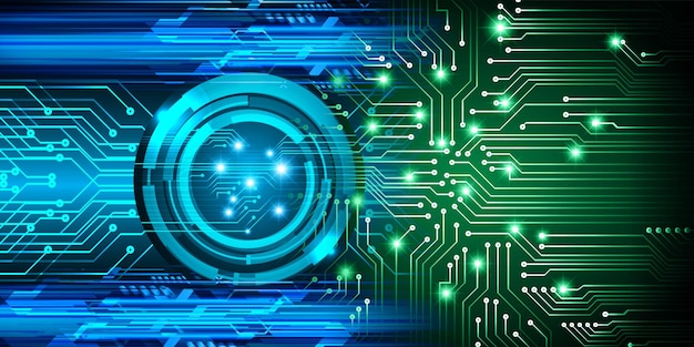 Occhio cyber circuito tecnologia futuro concetto di fondo