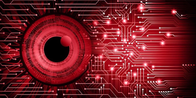 eye cyber circuit future technology concept background