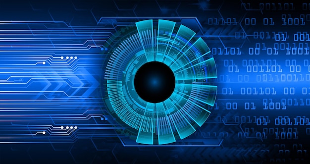 Vector eye cyber circuit future technology concept background