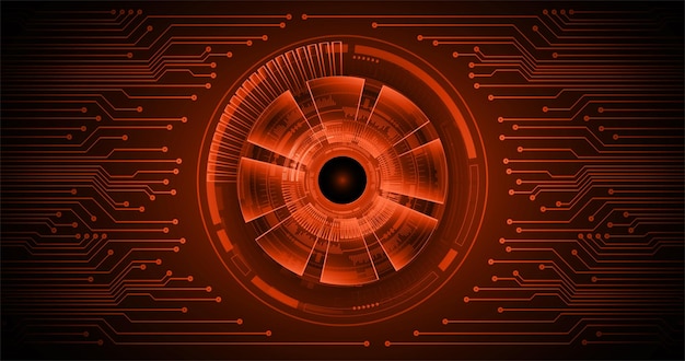 eye cyber circuit future technology concept background