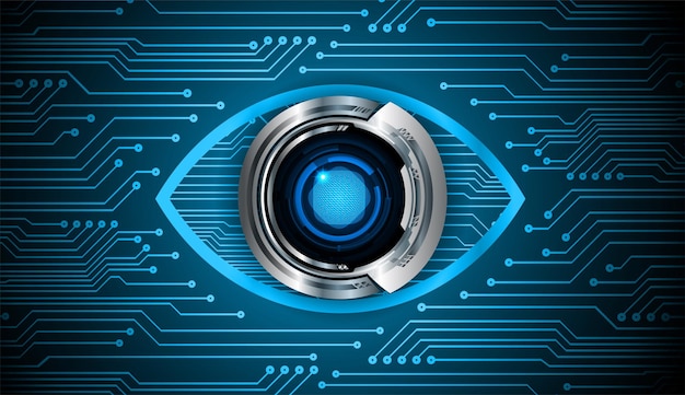 Vector eye cyber circuit future technology concept background