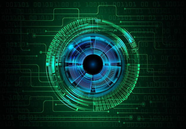 eye cyber circuit future technology concept background