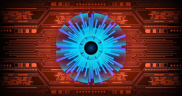 eye cyber circuit future technology concept background