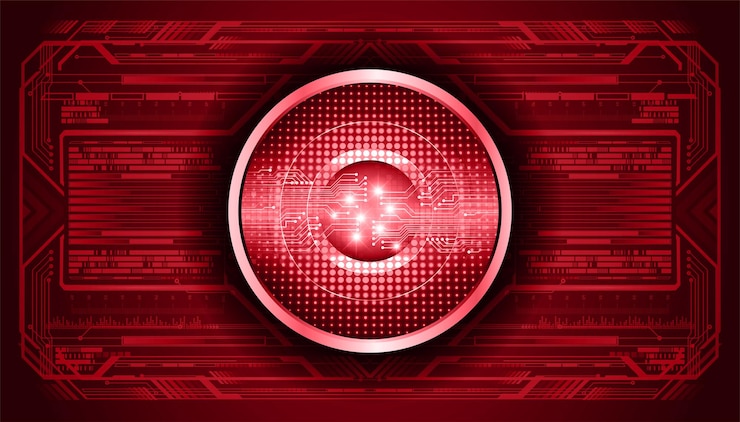 Vector eye cyber circuit future technology concept background