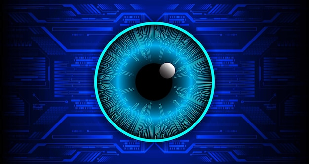 Vector eye cyber circuit future technology concept background