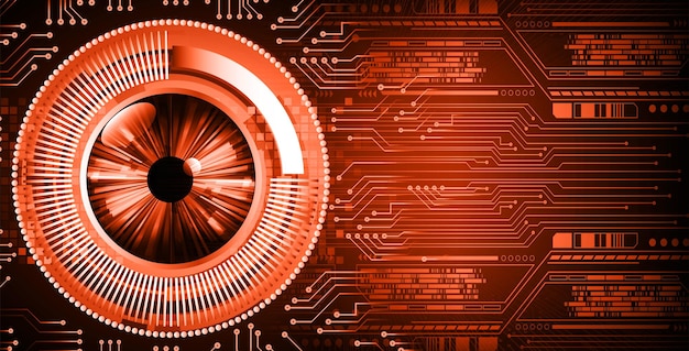 eye cyber circuit future technology concept background