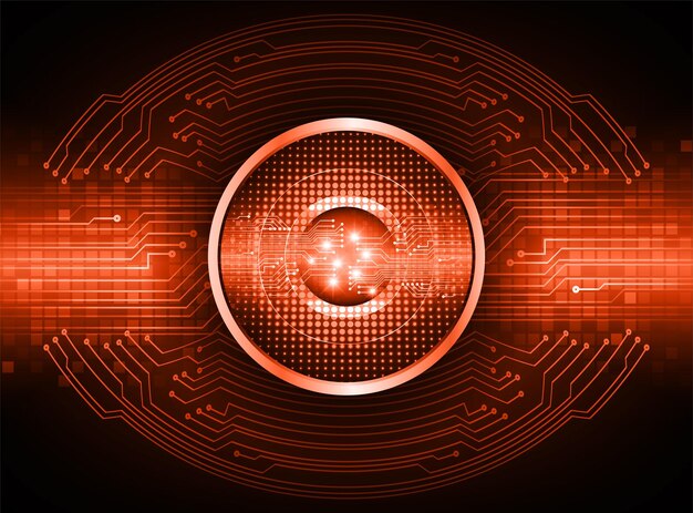 eye cyber circuit future technology concept background