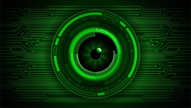 eye cyber circuit future technology concept background