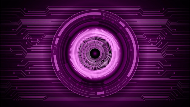 eye cyber circuit future technology concept background