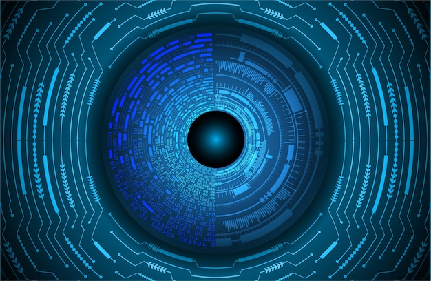 Vector eye cyber circuit future technology concept background