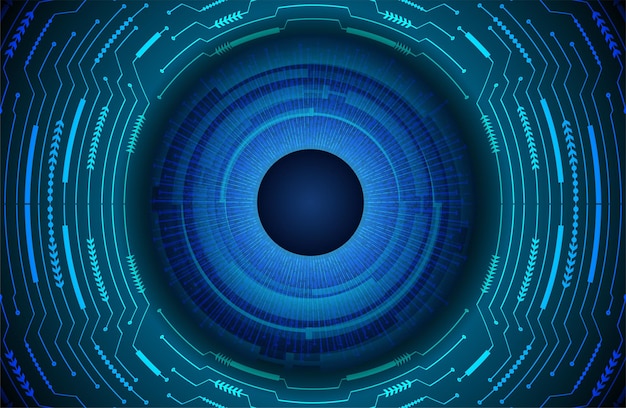 eye cyber circuit future technology concept background