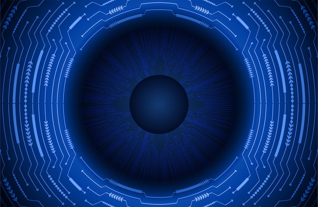 eye cyber circuit future technology concept background