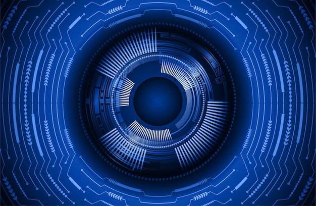 Vector eye cyber circuit future technology concept background