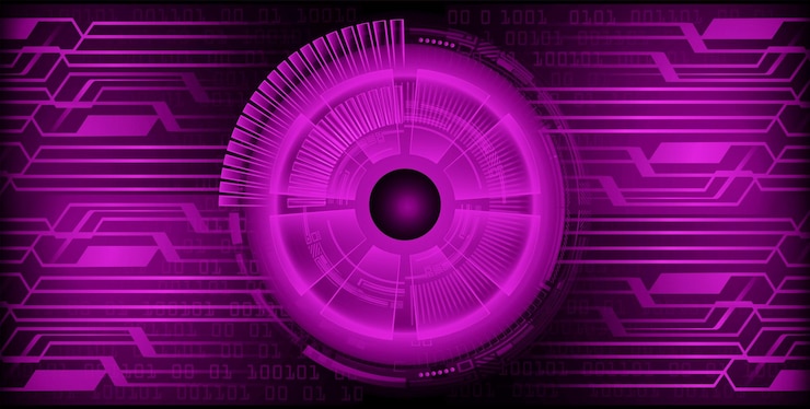 Vector eye cyber circuit future technology concept background