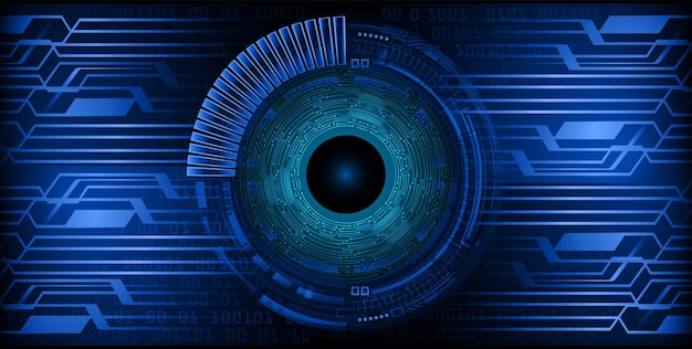 Circuito oculare cibernetico concetto tecnologico futuro sfondo