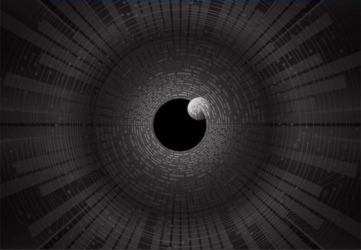 Vector eye cyber circuit future technology concept background