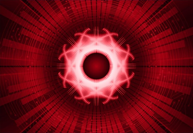 Vector eye cyber circuit future technology concept background