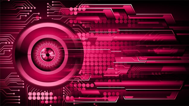 Eye cyber circuit future technology concept background