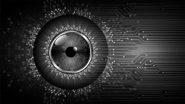 глаз кибер цепи будущей технологии концепции фон