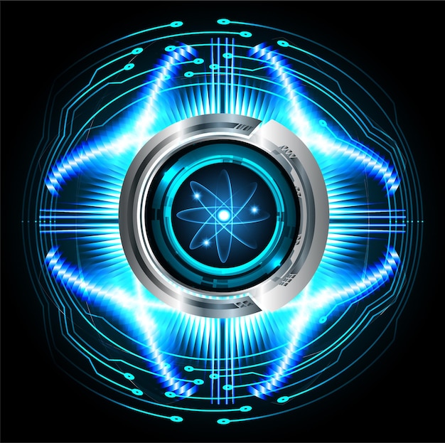 Vector eye cyber circuit future technology concept background