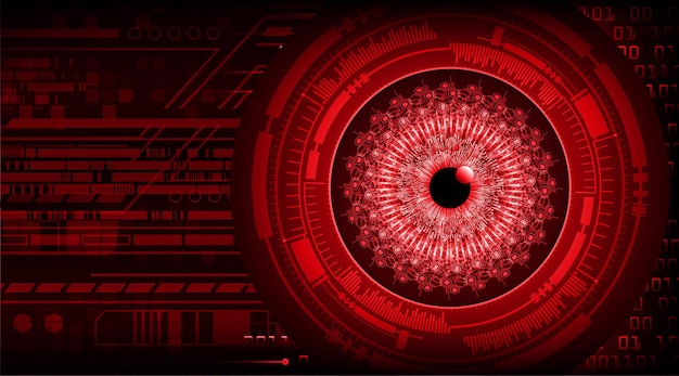 eye cyber circuit future technology concept background