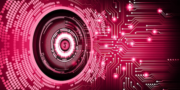 eye cyber circuit toekomstige technologie concept achtergrond