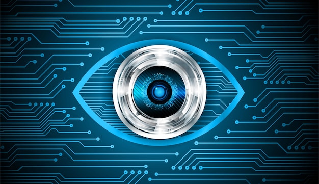 eye cyber circuit toekomstige technologie concept achtergrond