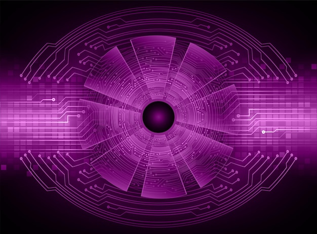 Vector eye cyber circuit toekomstige technologie concept achtergrond