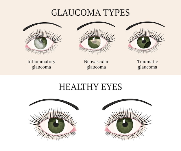 Eye disease Ophthalmology health illustration