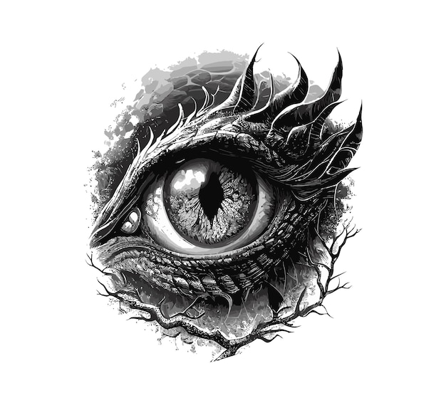 Eye of the dragon Vector illustration desing