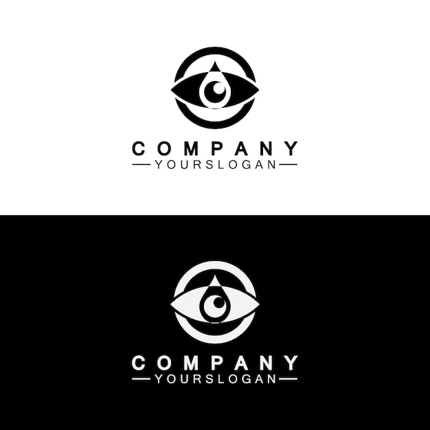 Eye drop logo icon design template