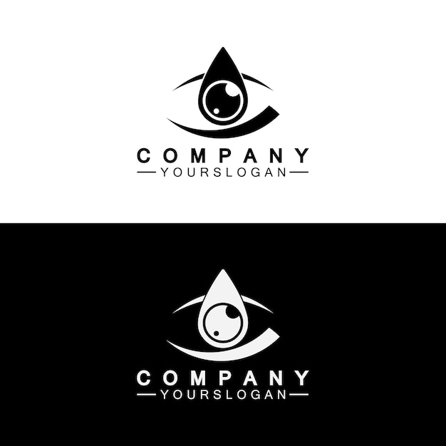 Eye drop logo icon design template