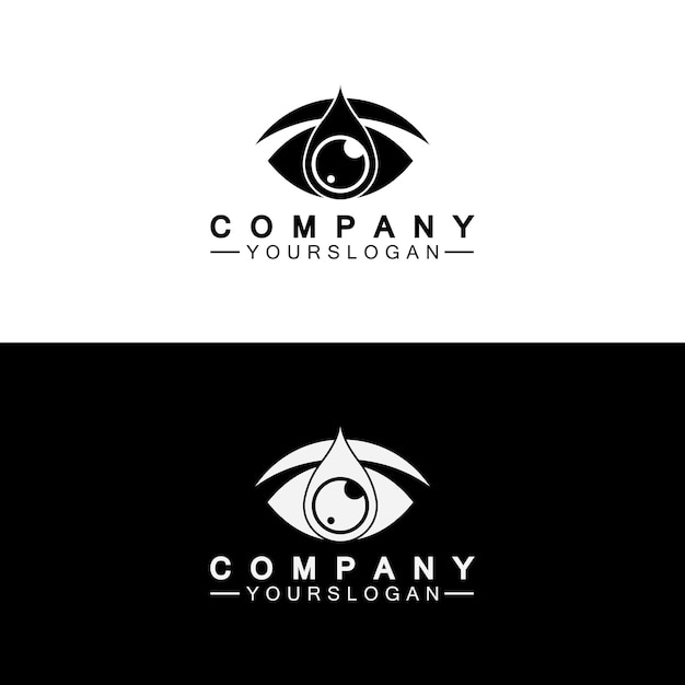 Eye drop logo icon design template