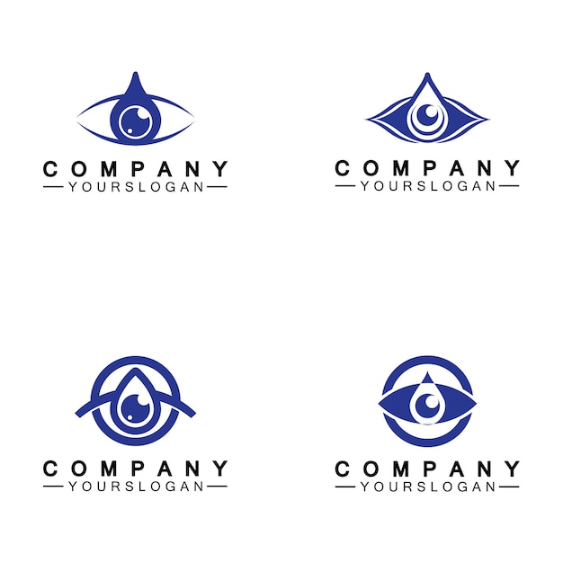 目薬のロゴ アイコンのデザイン テンプレート