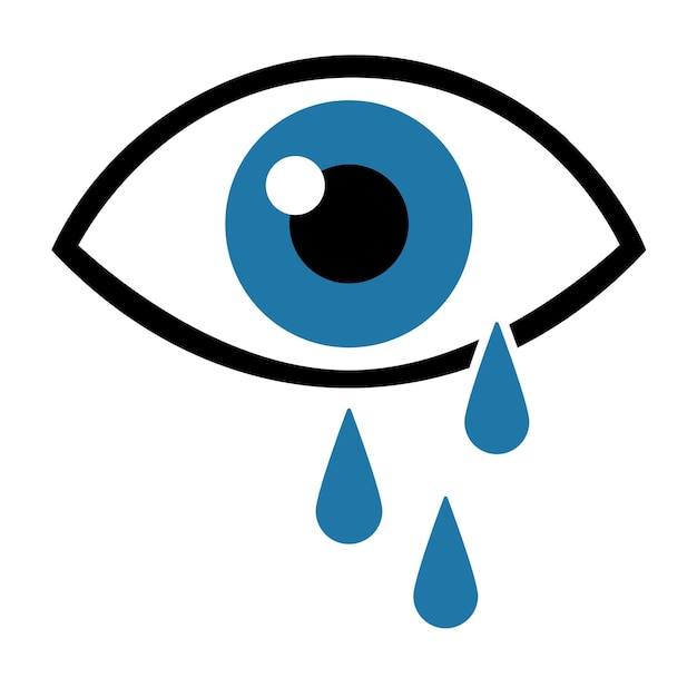 Eye drop tears crying eye unhappy icon