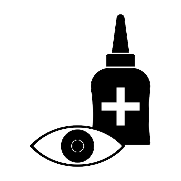 Vector eye drops icon vector illustration design template