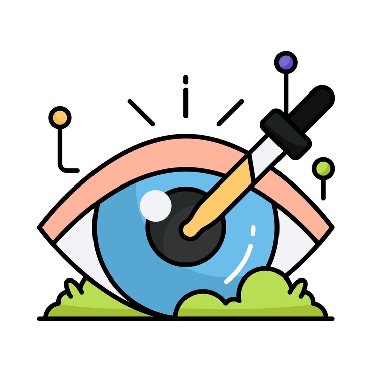 Vector eye drops vector filled outline icon style illustration symbol on white background eps 10 file